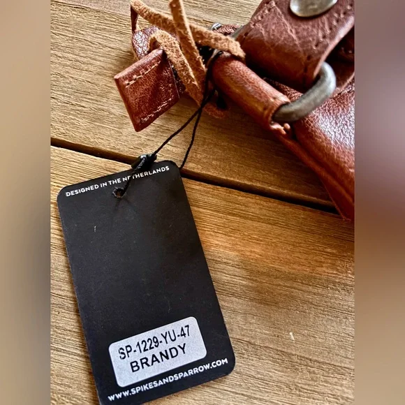 SPIKES & SPARROW LEATHER HIP BAG OREGON - BRANDY COGNAC - Picture 4 of 12